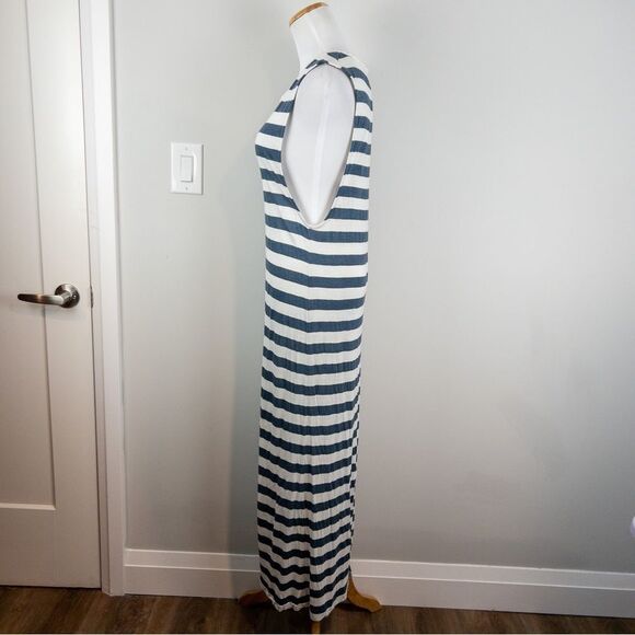 MINKPINK Womens Size XS Maxi Dress Blue White Stripe Sleeveless Jersey Stretch - Picture 8 of 9